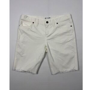 Coastal Carve Designs Corduroy Raw Hem Shorts Womens Size 4 White